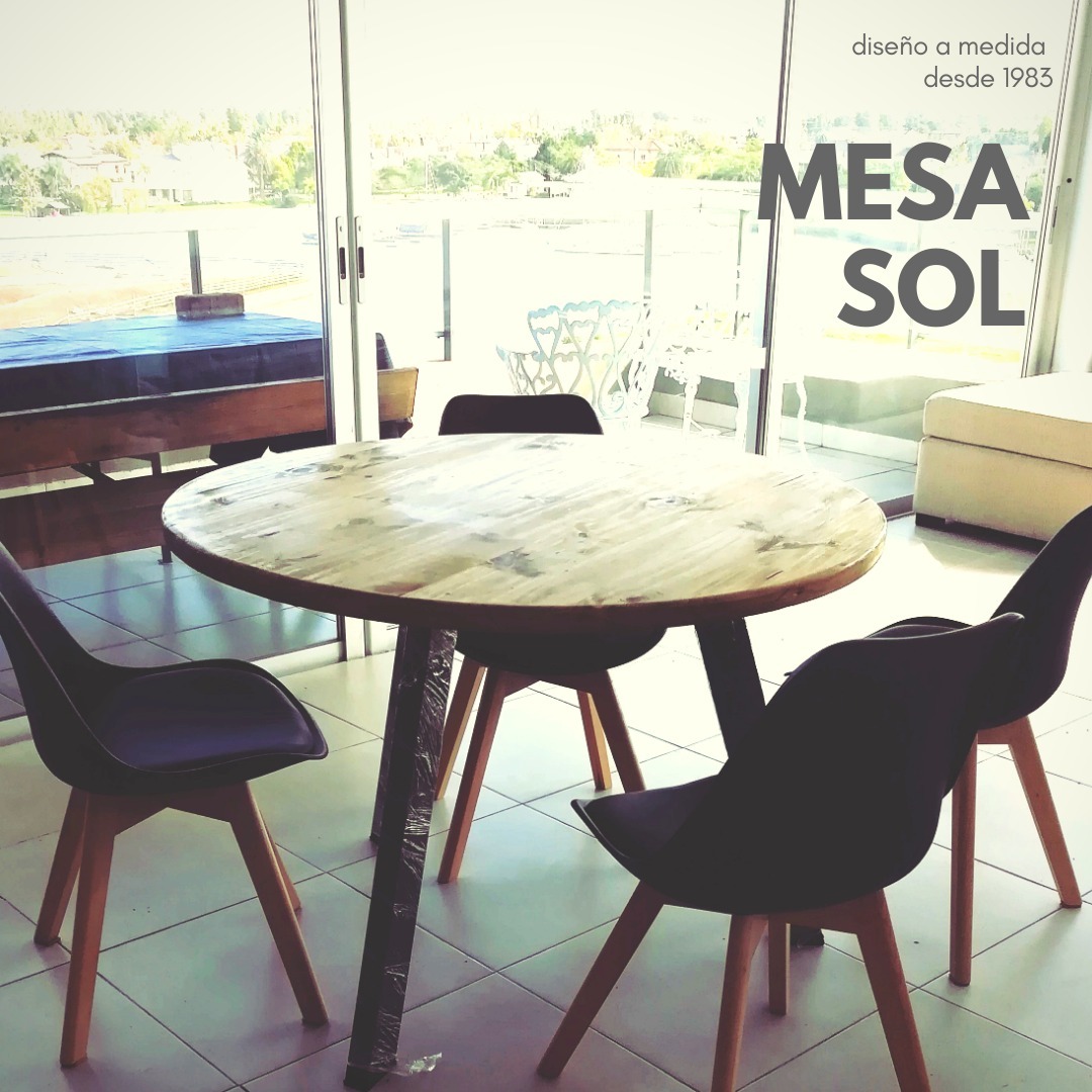 Mesa Redonda Comedor Industrial Hierro Madera A Medida 90 - $ 6.100 ... Mesa Redonda Comedor Industrial Hierro Madera A Medida 90 - $ 6.100 ...