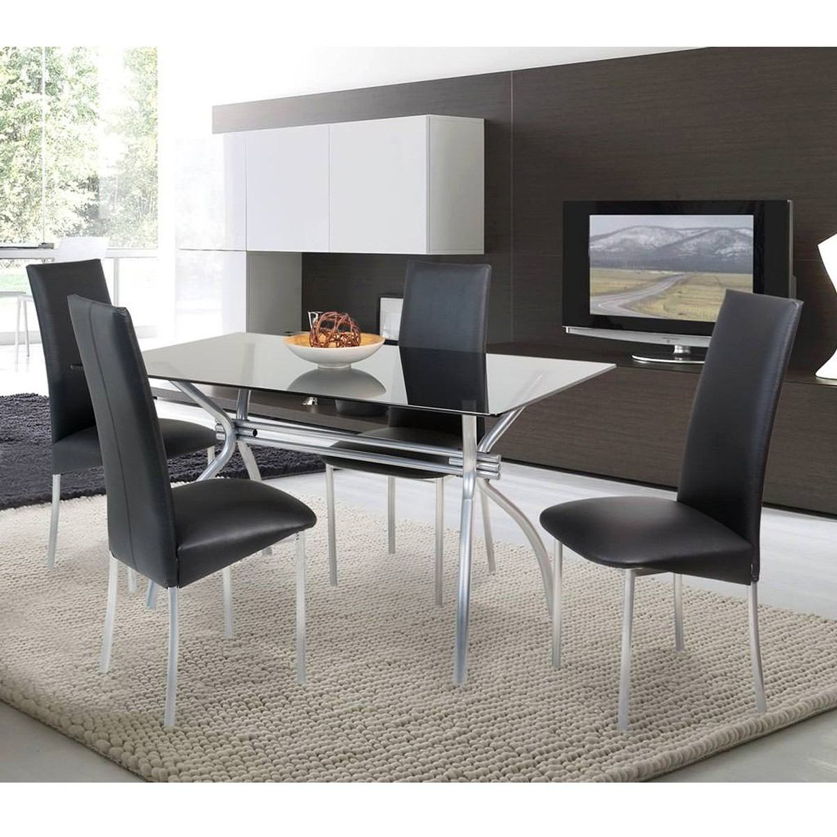 Mesa Vidrio 1.40x0.80 + 4 Sillas Tapizadas Globalgroup10 - $ 9.900 ... Mesa Vidrio 1.40x0.80 + 4 Sillas Tapizadas Globalgroup10 - $ 9.900 ...