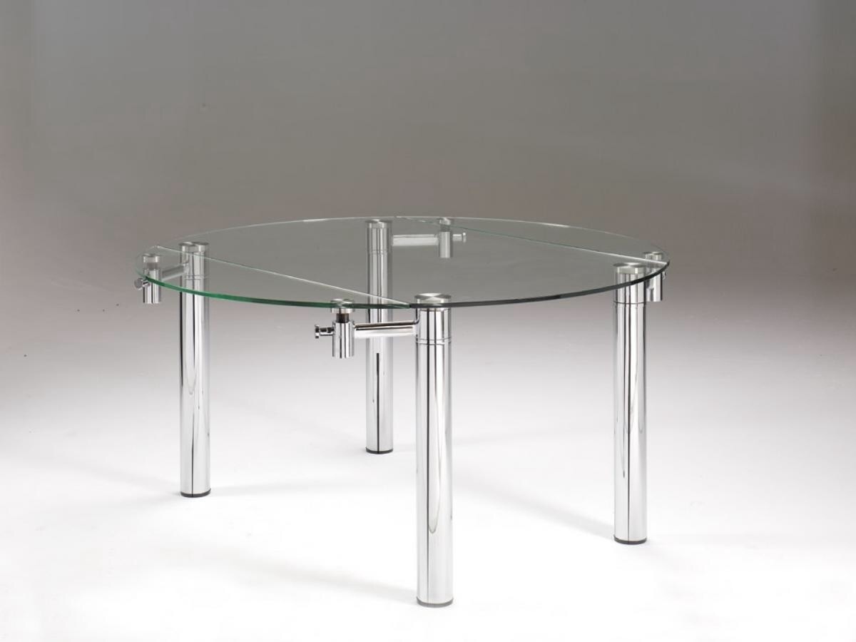 Mesa Vidrio Y Cromo Extensible Redonda - $ 17.890,00 en Mercado Libre Mesa Vidrio Y Cromo Extensible Redonda - $ 17.890,00 en Mercado Libre