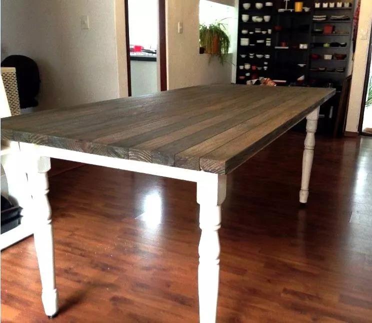 Mesa Vintage Con Cubierta De Madera Maciza - $ 3,200.00 en ...