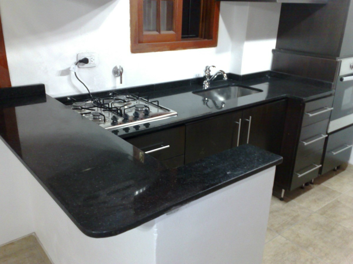 Mesadas De Granito Negro Brasil De Cocina No Incluye Trasfor