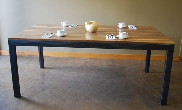 Mesas comedor de hierro y madera 3.723,00 en mercado libre