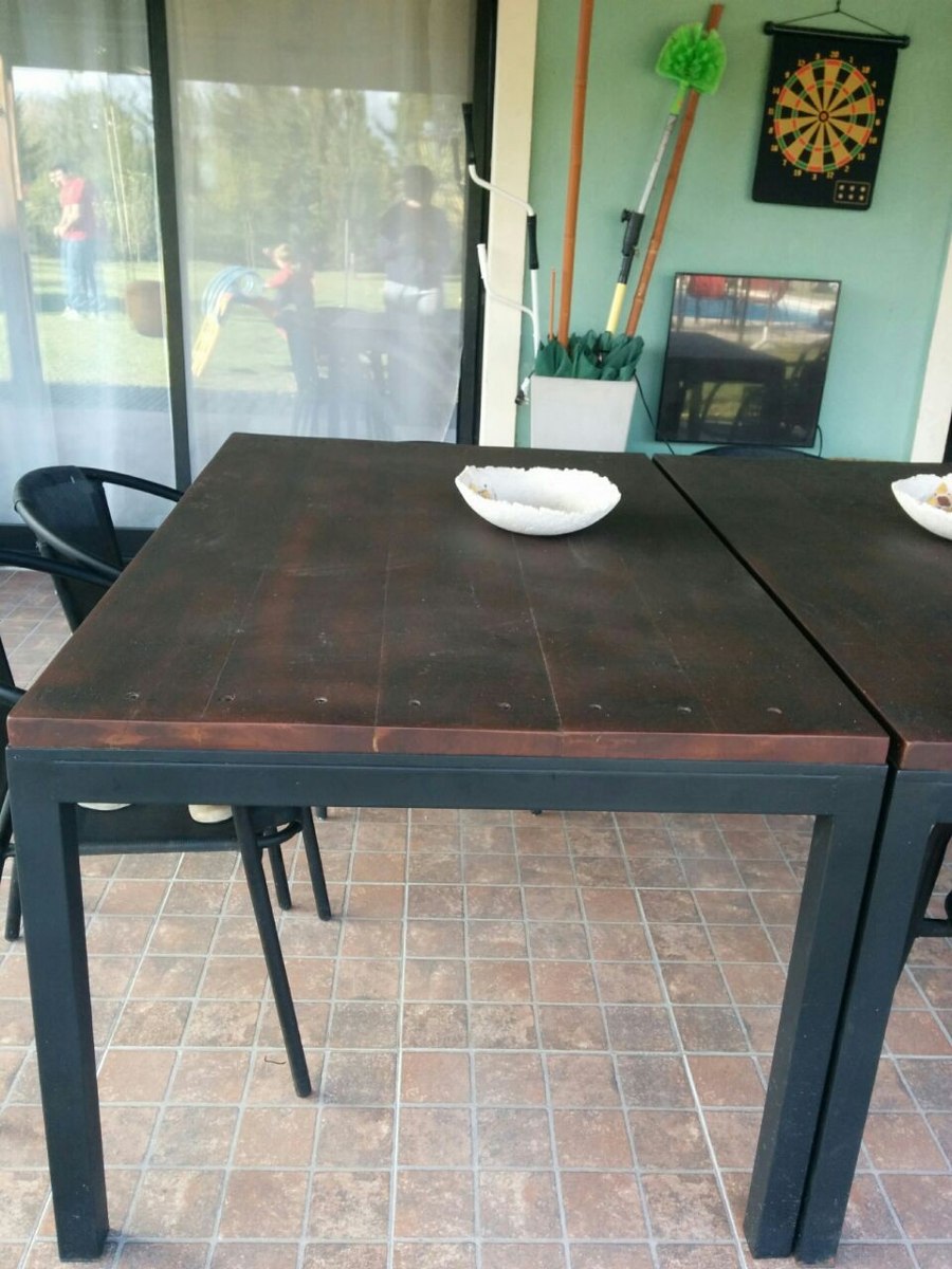 Mesas Comedor De Hierro Y Madera - $ 9.000,00 en Mercado Libre Mesas Comedor De Hierro Y Madera - $ 9.000,00 en Mercado Libre
