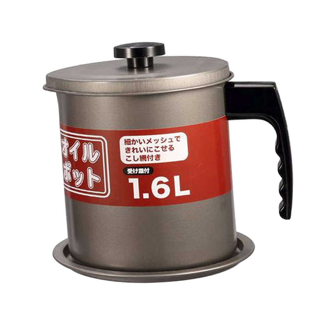 Metal Deep Fryer Cooking Oil Storage Container Bacon Grease