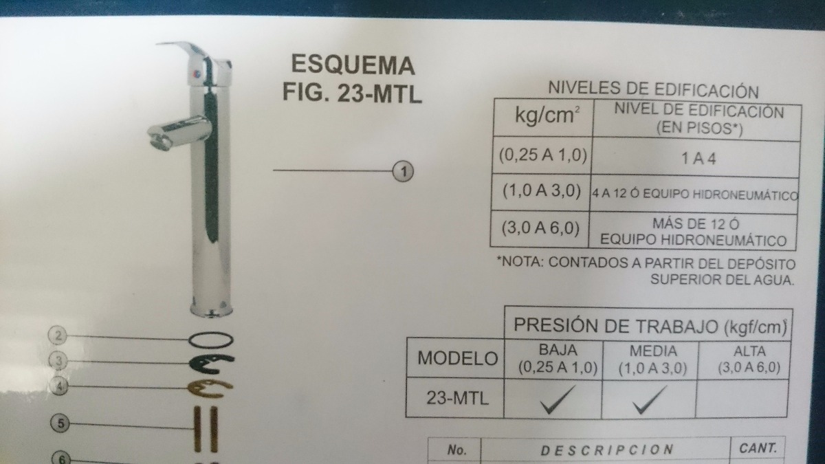 Mezcladora Monomando Rugo 23-mtl Para Ovalin Larga - $ 849.00 en