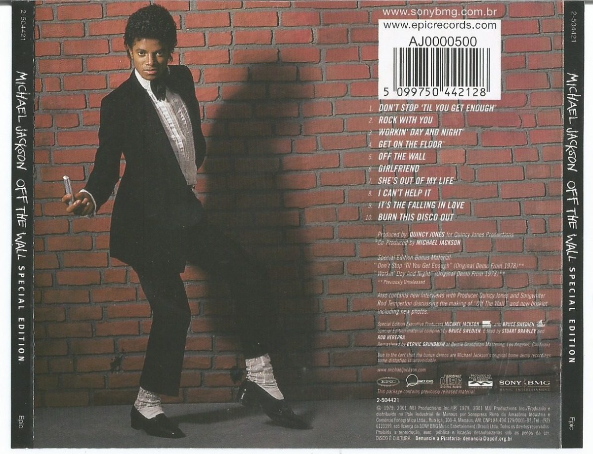 michael jackson off the wall cd ouvir r 25 00 em mercado livre