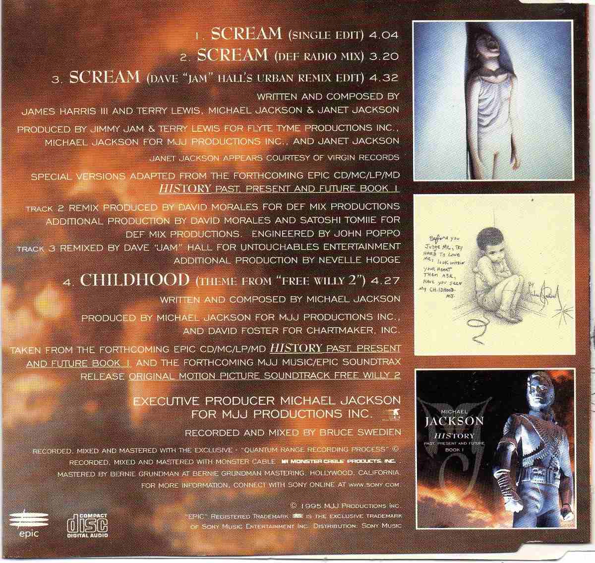 Michael Jackson - Scream + Childhood Cd Single - R$ 44,99 em Mercado Livre
