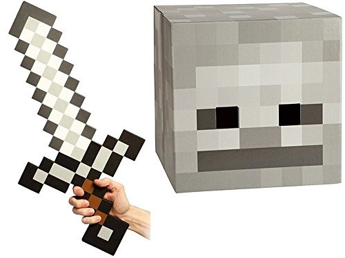 minecraft alex esqueleto espada de espuma de la cabeza ju