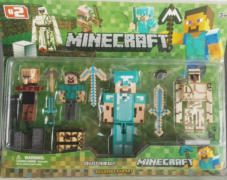 Minecraft Kit 19 Peças Boneco Brinquedo Frete Barato - R 