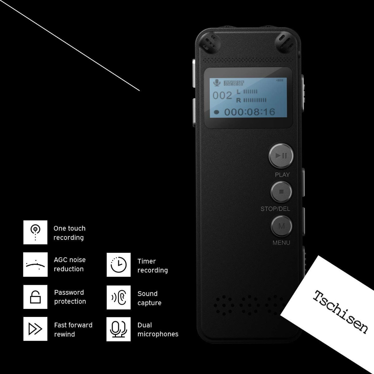 Gravadora de audio dijital 8 GB MP3 Gravadora espia