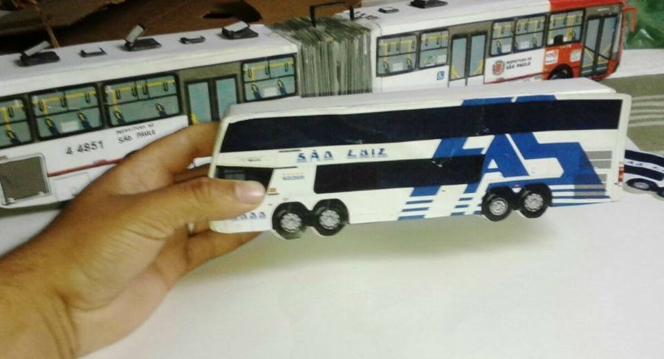 Mini - Ônibus - Miniatura - Papelão - Coleção - R$ 59,90 