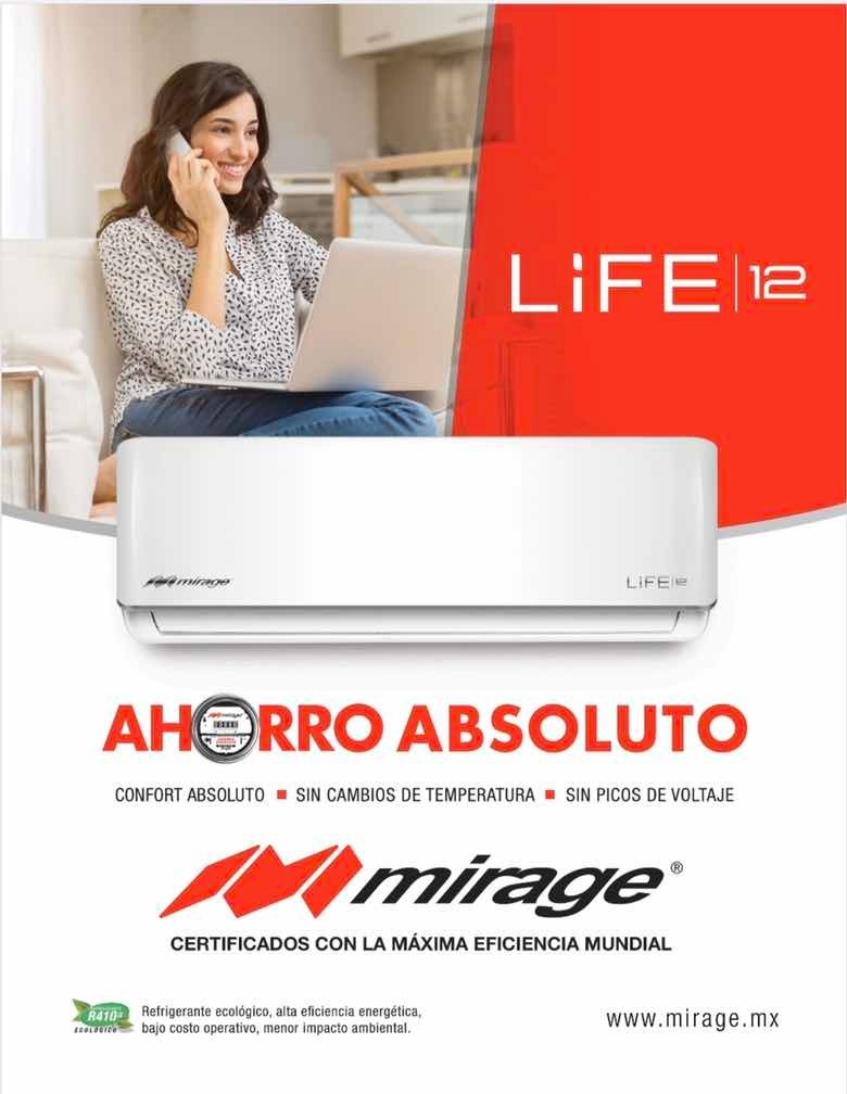 Mini Split Mirage Life 12 Frío Calor 12000 Btus 115v - $ 6,490.00 en