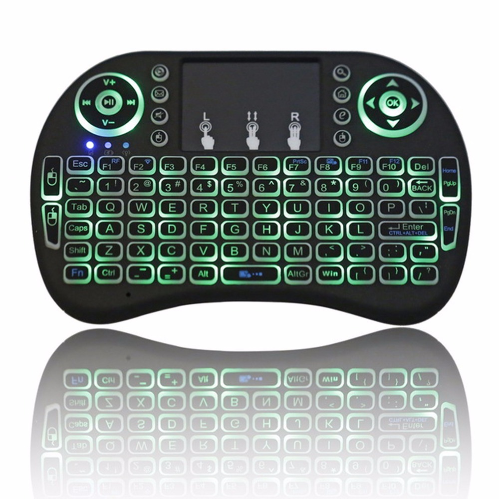 Mini Teclado Com Mouse Led Sem Fio Para Tv Box. Pc Videogame - R$ 35,99
