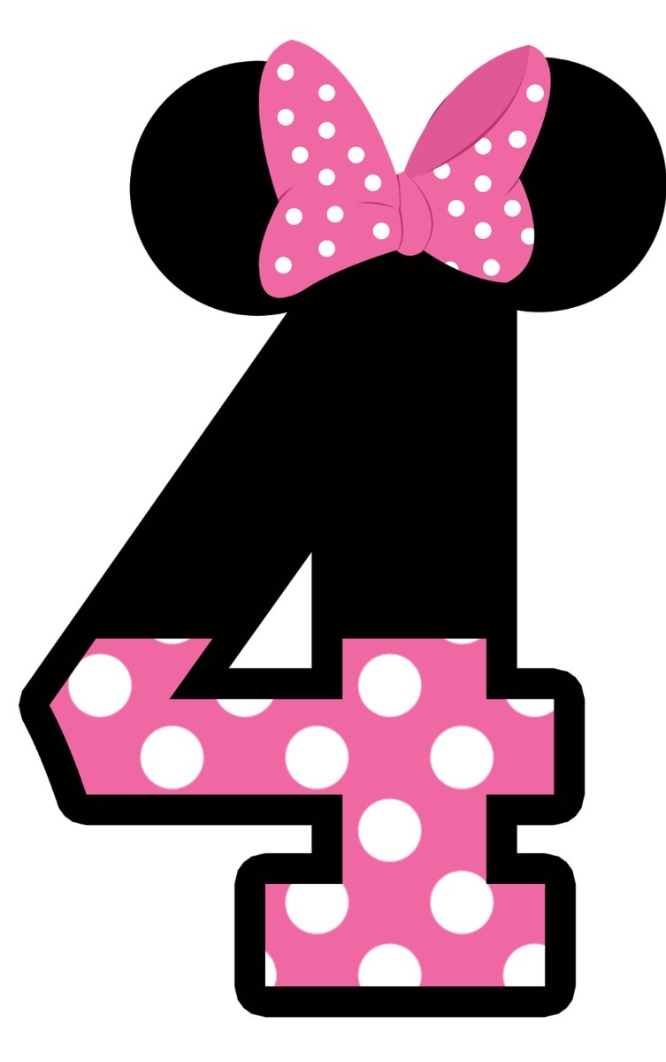 minnie rosa numero 4 com 1 peça de 60cm envio 48hs r 40 99 em