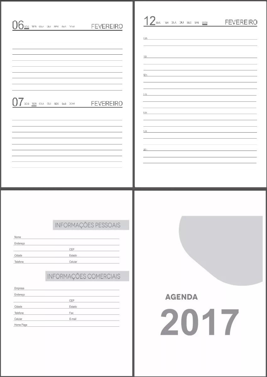 formato de agenda diaria