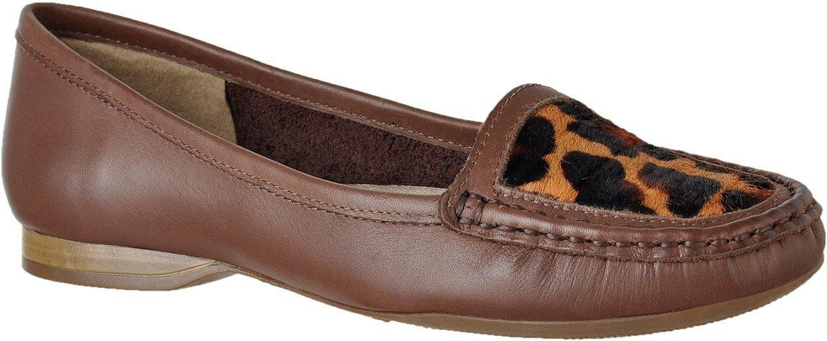 mocassim de couro legitimo feminino