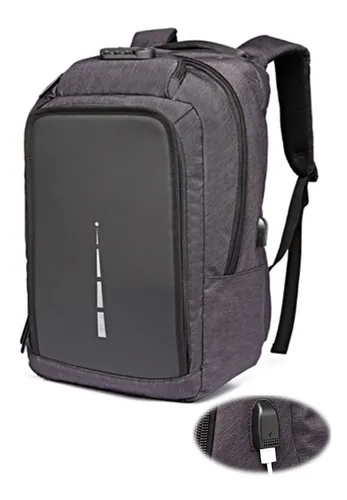 Mochila Antirobo Backpack Seguro Con Candado De Combinacion Usb Con Power Bank Gratis