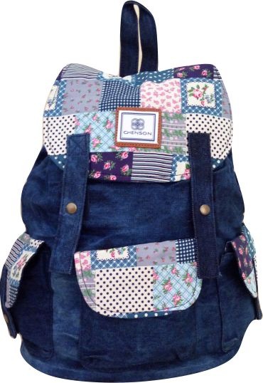 mochila de pano jeans