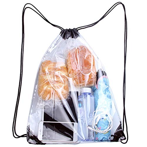 Mochila Lorencia Clear Drawstring Bag Cinch String Pack Back Mochila Lorencia Clear Drawstring Bag