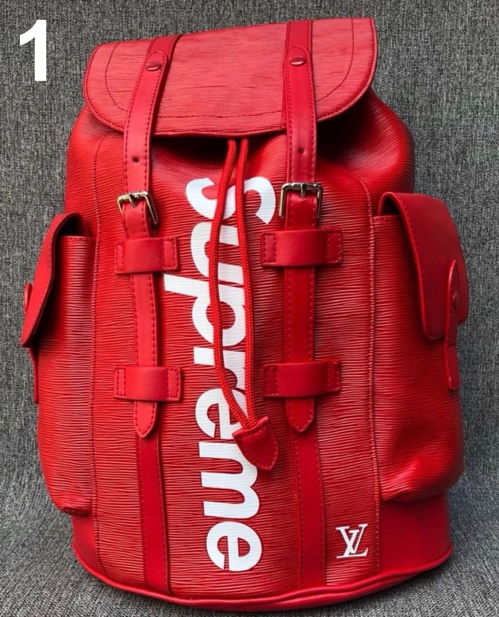 Mochila Louis Vuitton Supreme Roja