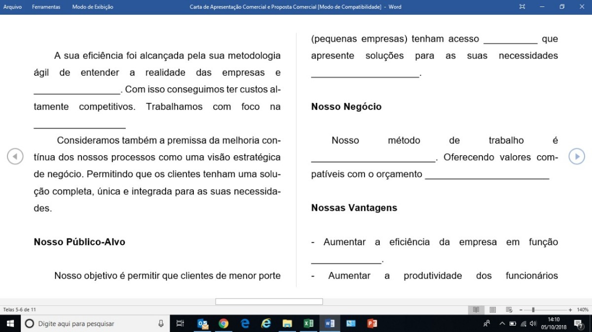 Modelo De Carta De Apresentação Comercial E Proposta - R 