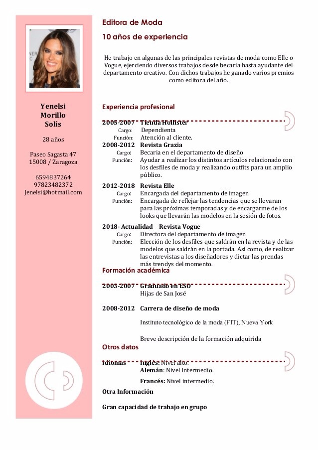 diseños de curriculum vitae