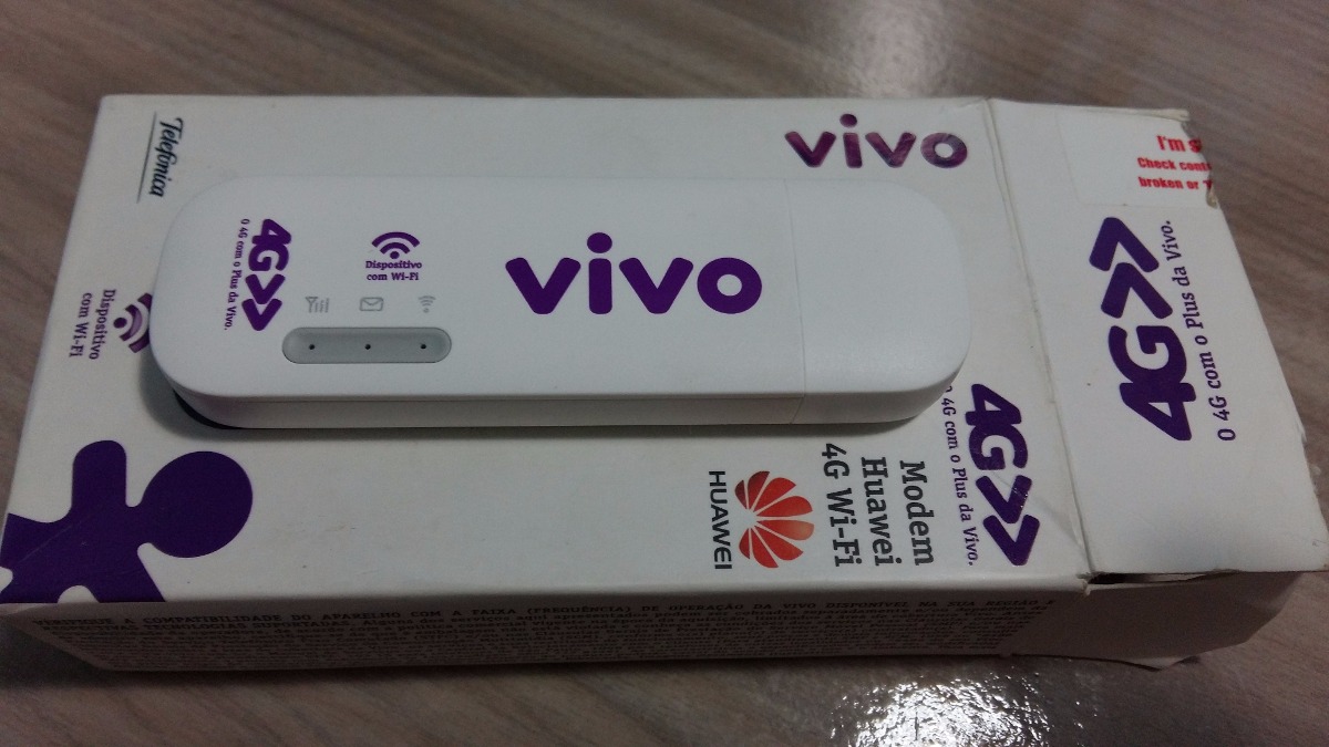 Modem Roteador 4g E 3g Vivo Wifi Huawei E8372 - R$ 281,89 ...