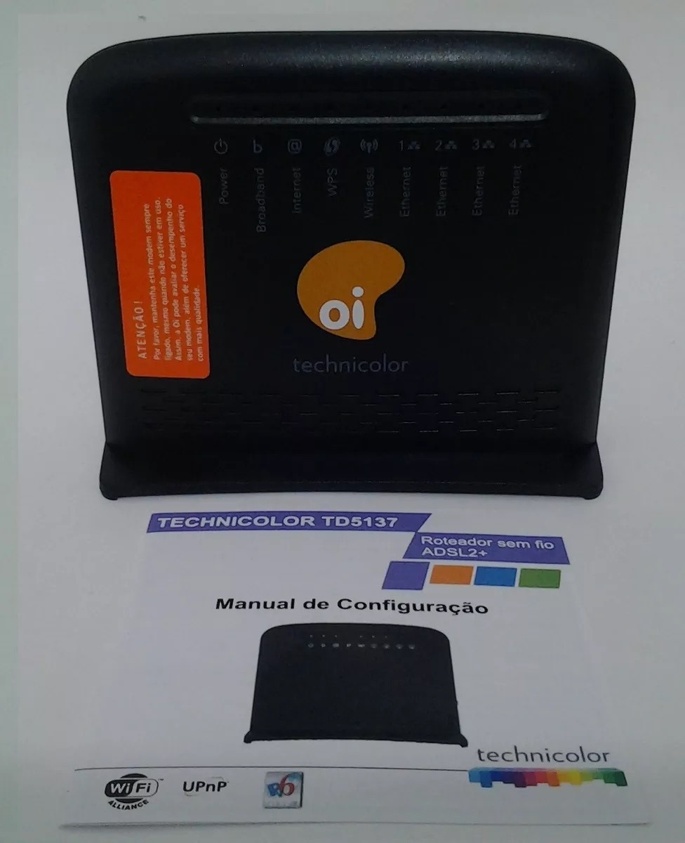 Modem Roteador Wifi Technicolor Td5137 Oi Velox Original - R$ 89,20 em