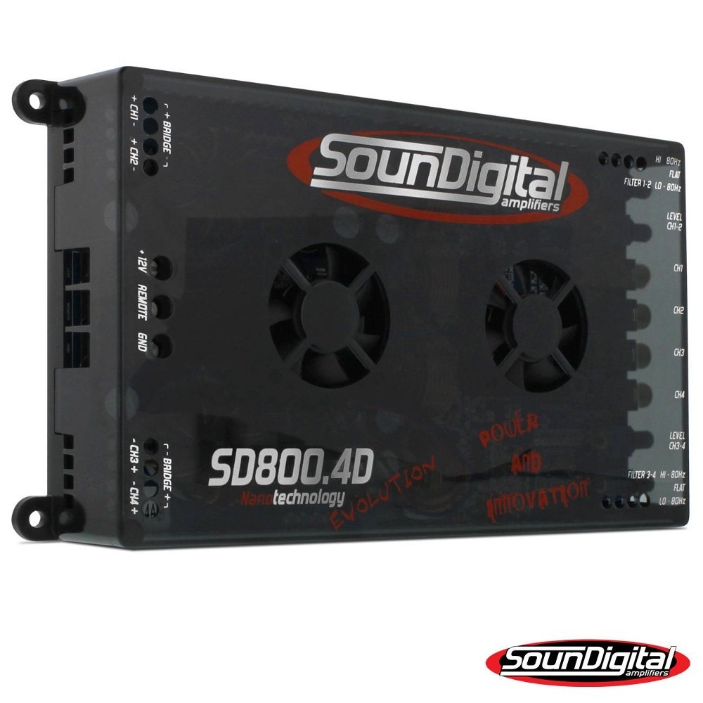 Módulo Amplificador Soundigital Sd-800.4 800w Rms + Frete - R$ 362,00