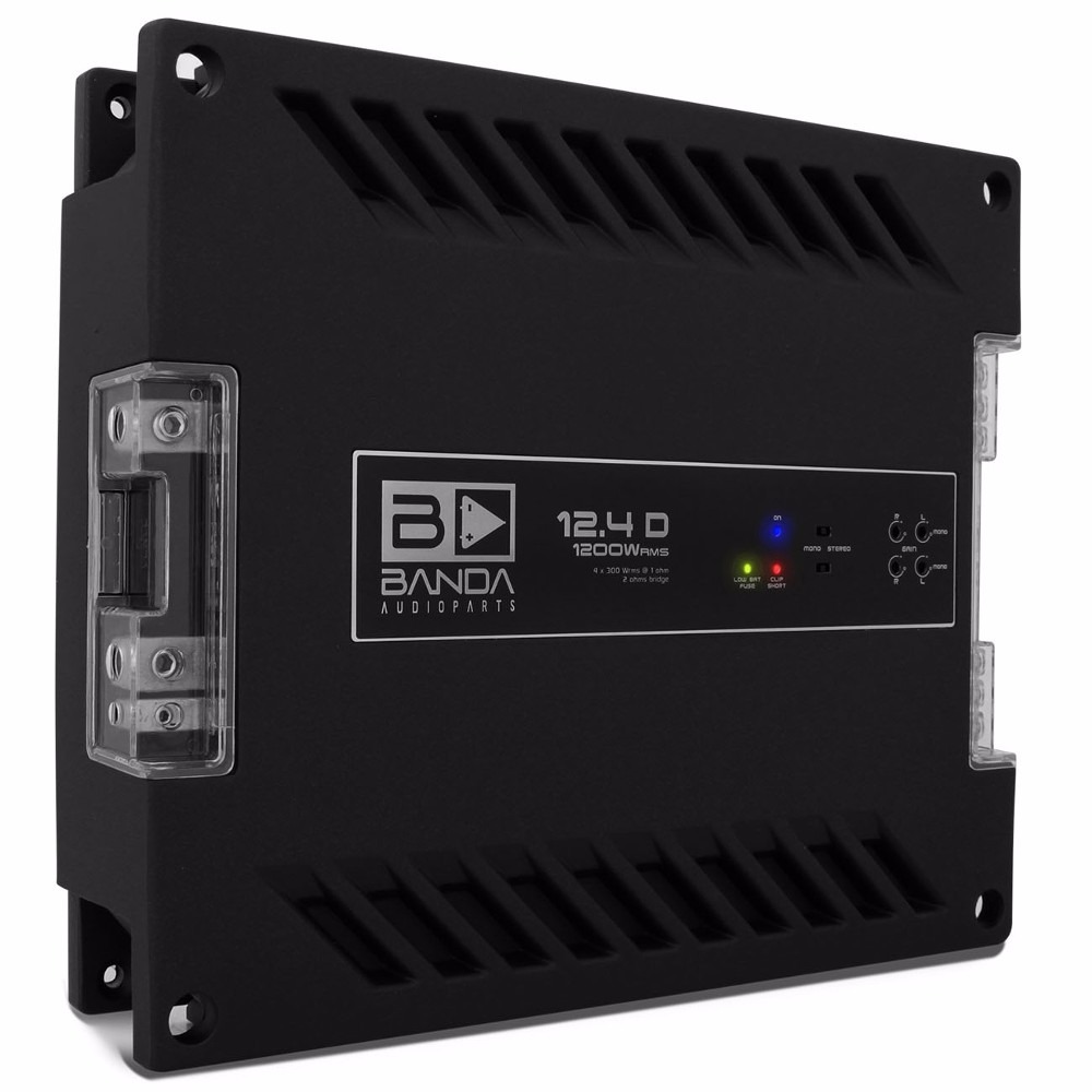 Módulo Banda 12.4d 1200 Wrms Amplificador Digital 4 Canais - R$ 681,02