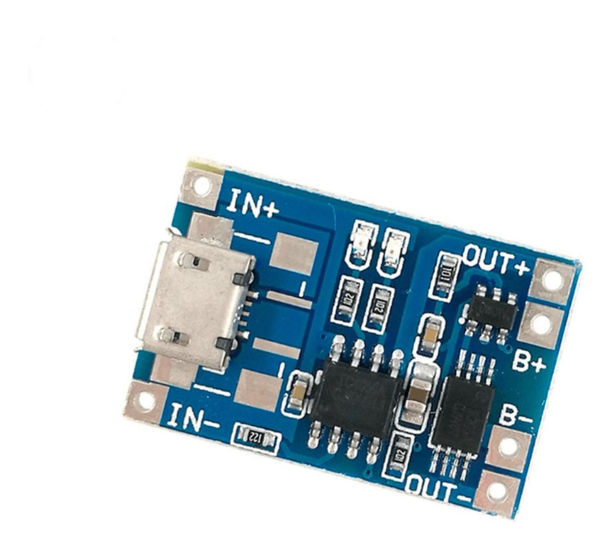 JENOR 5 V, 1 A, 2 A, m/ódulo micro USB Cargador de bater/ía de litio y placa de circuito 2 en 1