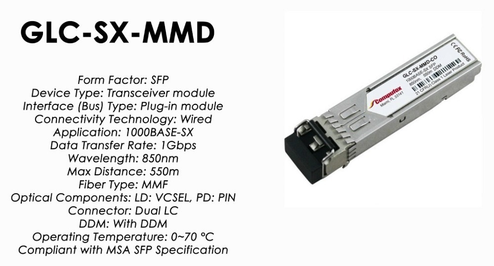 Switch Modules Glc Sx Mmd Cisco Compatible 1000base Sx Sfp 850nm 550m Transceiver Computers Tablets Networking Vibranthns Lk