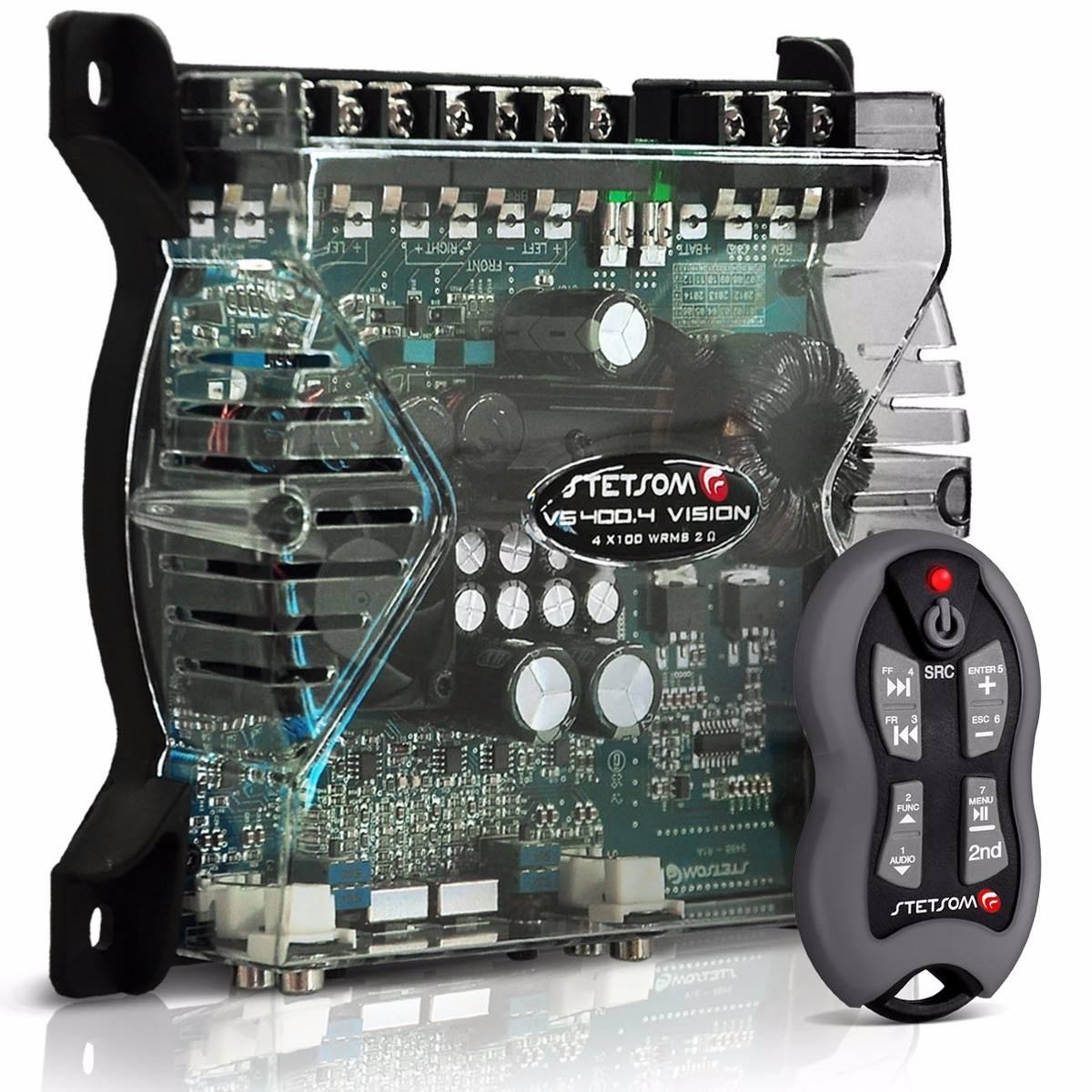 Modulo Stetsom Vs400.4 400w Rms Amplificador + Controle Sx2 - R$ 313,90