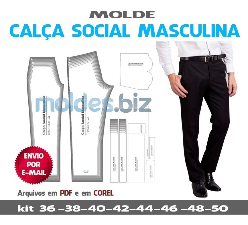 calça social masculina tamanho 36