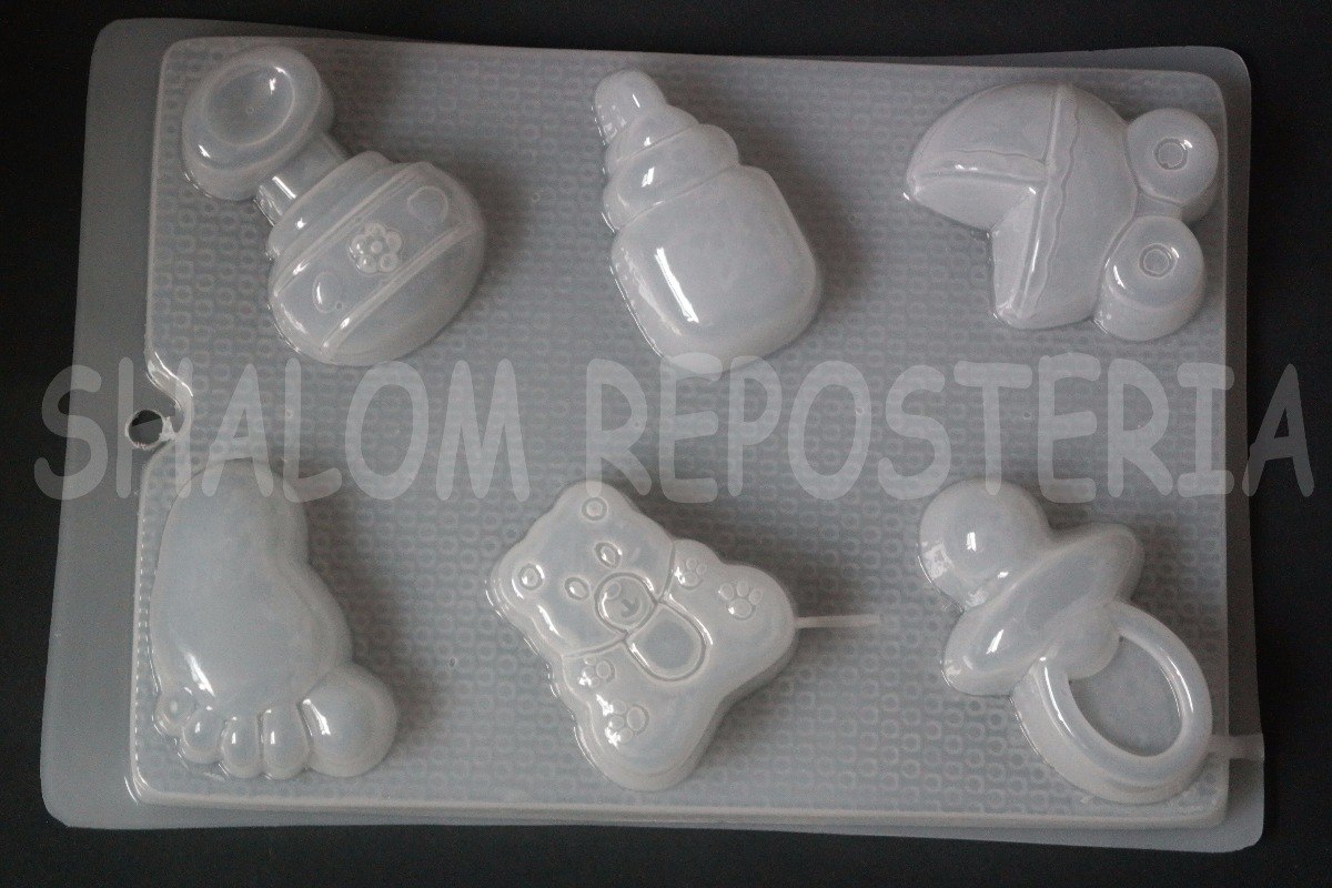 Molde Mediano Gelatinas 6 Figuras Baby Shower M2 Bebe