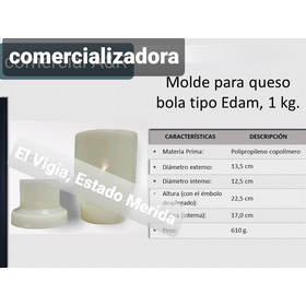 Molde Plastico Resistente C/tapa P/queso Tipo Edam De 1 Kg