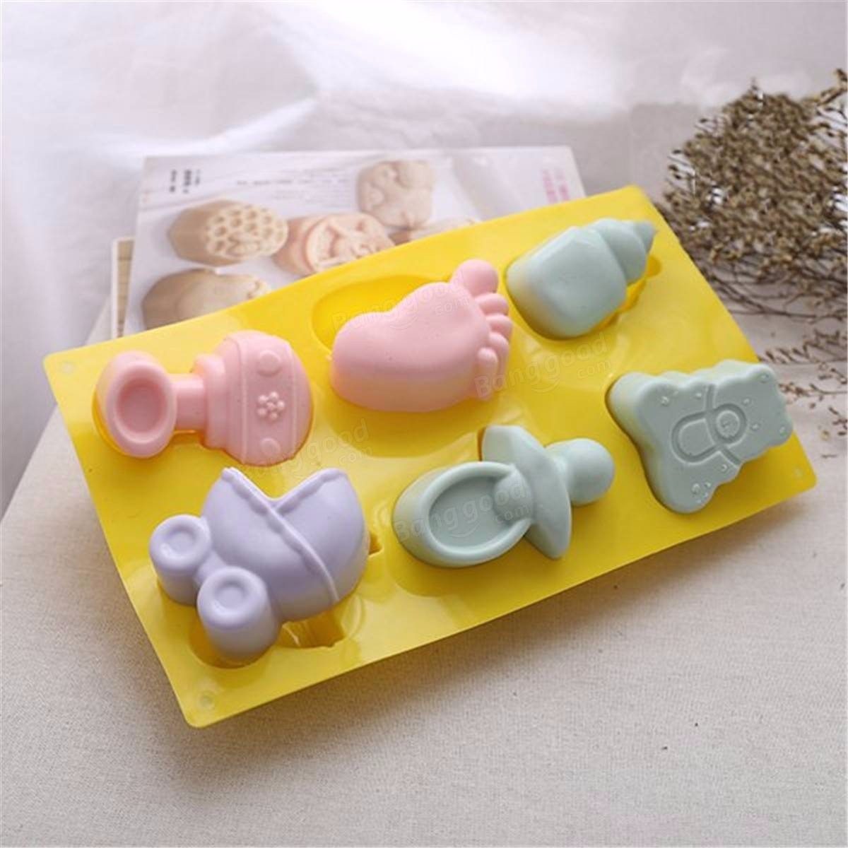 Molde Silicón Baby Shower Fondant Yeso Jabón Gelatina