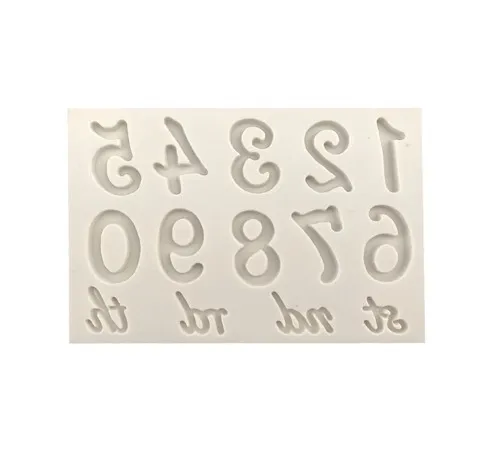 Tutti Tenda Molde Silicon Numeros Cursivos Jabon Chocolate