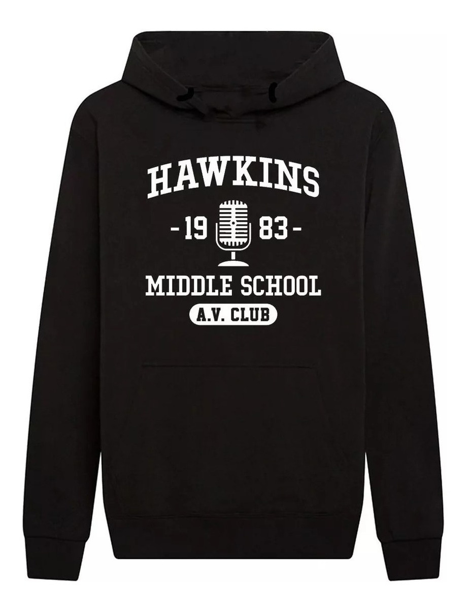 Moletom Agasalho Casaco Stranger Things Hawkins Blusa - R$ 199,51 em Mercado Livre