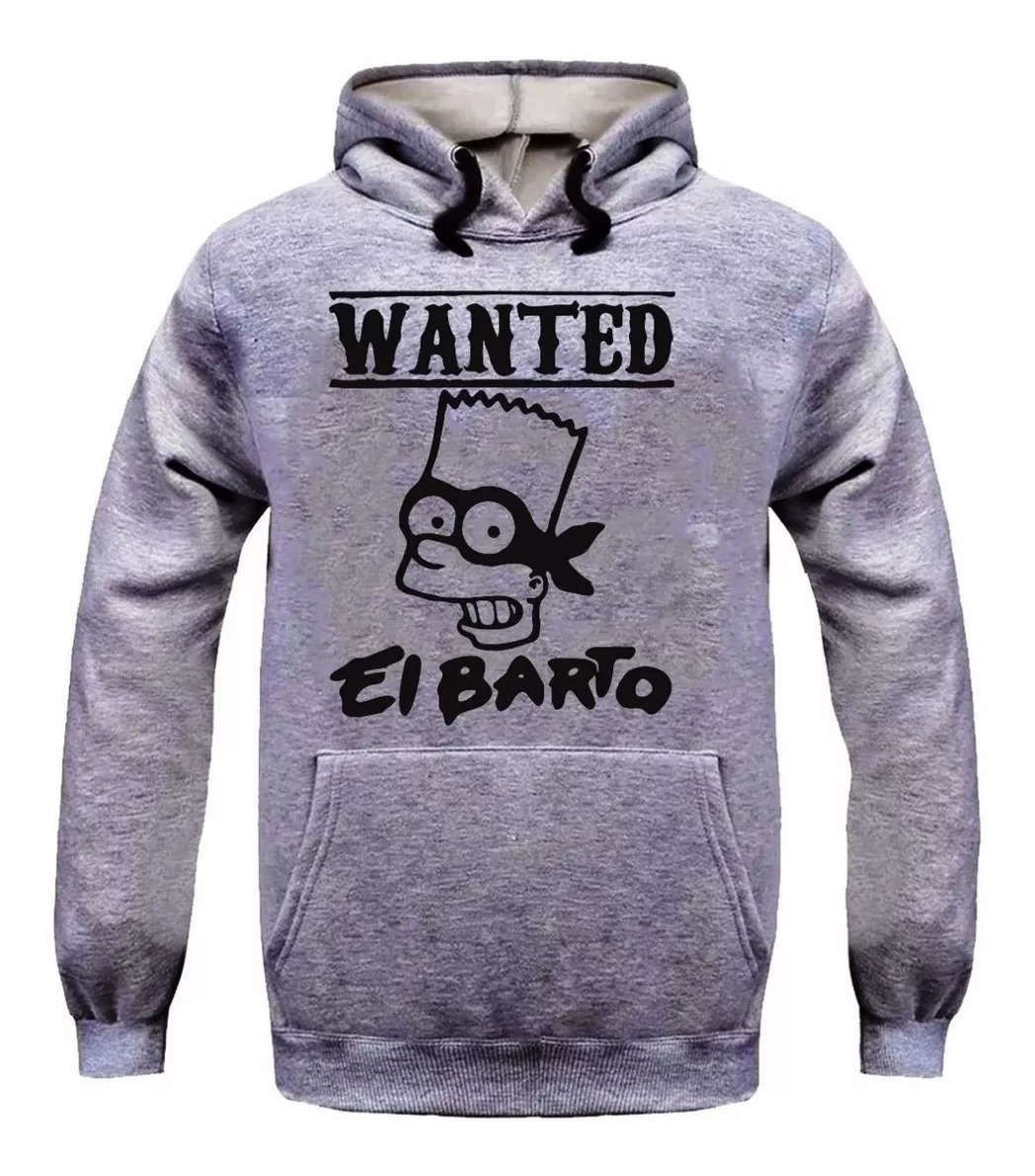 Moletom Canguru Bart Simpsons Wanted Blusa De Frio Agasalho - R$ 59,99 em Mercado Livre