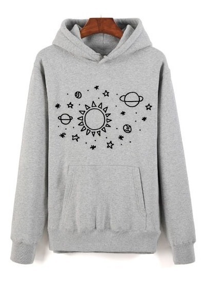 Moletom Canguru Planetas Espaço Blusa Frio Casaco C/ Capuz - R$ 114,62 em Mercado Livre