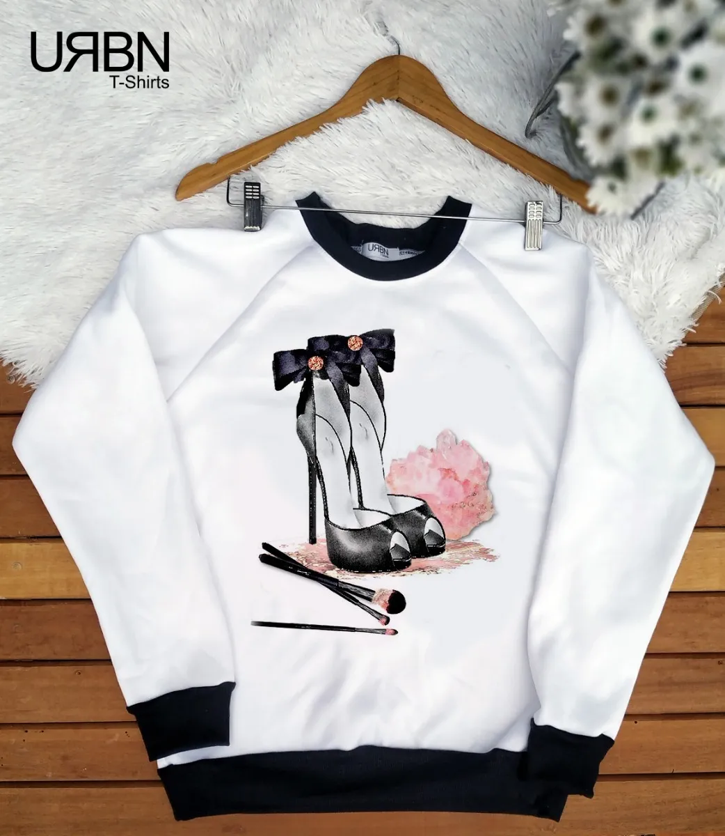 URBN T-SHIRTS | Moletom Feminino Fashion Blusa Manga Longa Inverno 2020 - R$ 85,90
