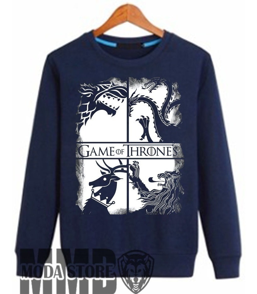 Moletom Game Of Thrones Stark Lannister Targaryen House Geek - R$ 64,00 em Mercado Livre