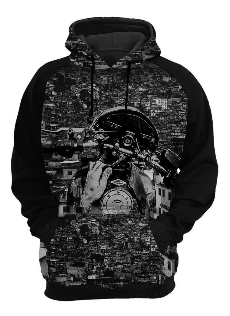 Moletom Masculino Feminino Blusa De Frio Canguru Moto - R$ 190,90 em Mercado Livre