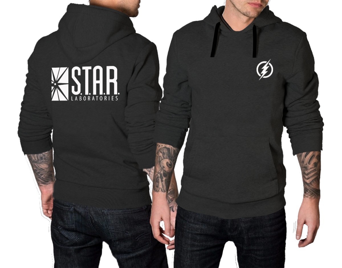 Moletom Star Labs Flash Blusa Frente/costas Frete Grátis - R$ 109,00 em Mercado Livre