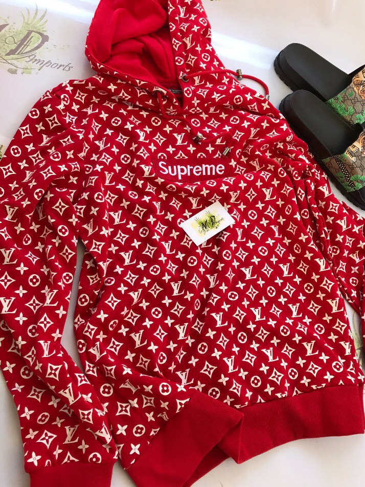 supreme x louis vuitton moletom