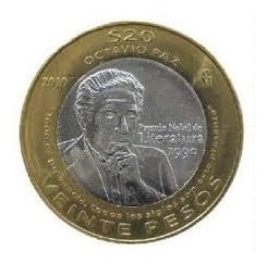 Mexico 20 Pesos Octavio Paz 2000