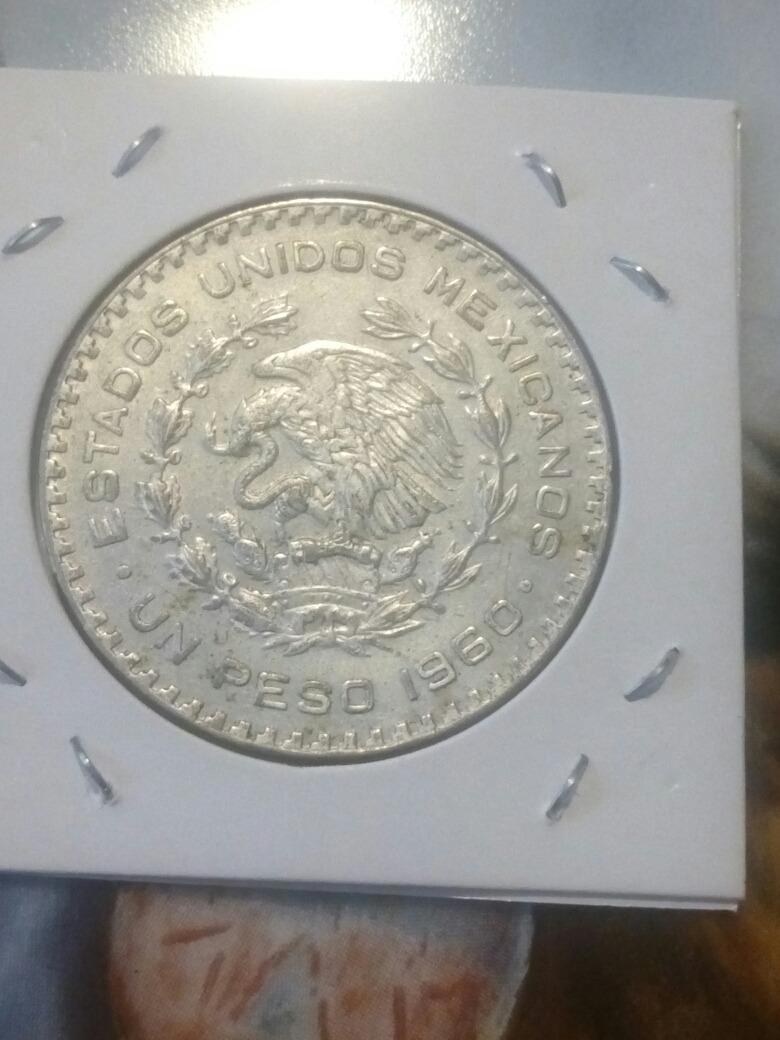 Moneda Un Peso Morelos 1960 Ley.100 - $ 100.00 en Mercado 