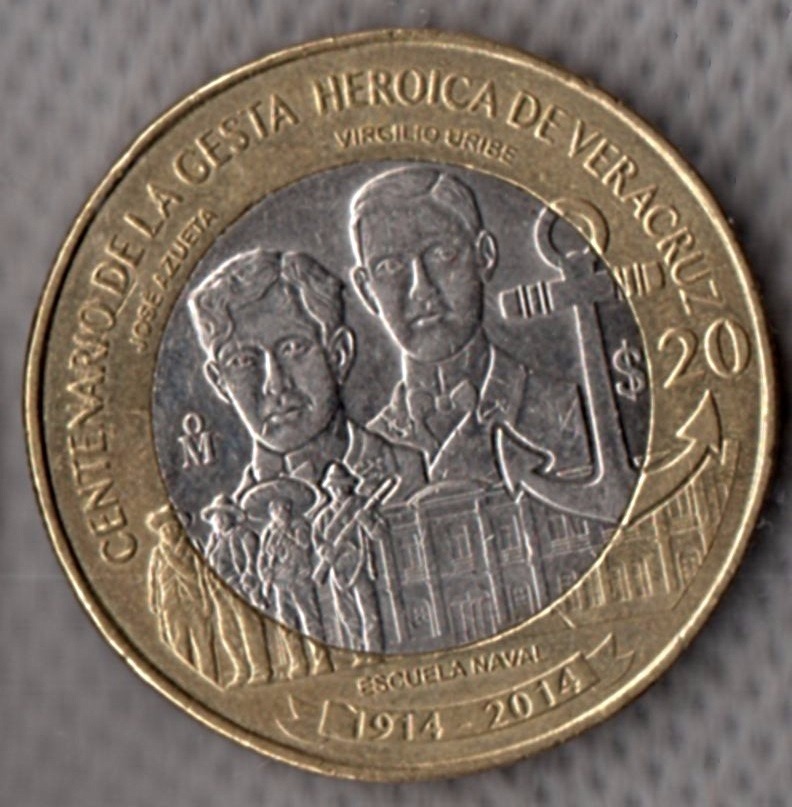 moneda veinte pesos conmemorativa gesta de veracruz 60 moneda veinte pesos conmemorativa gesta de veracruz 60