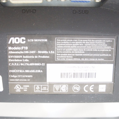 Drivers monitor aoc f19 Windows xp